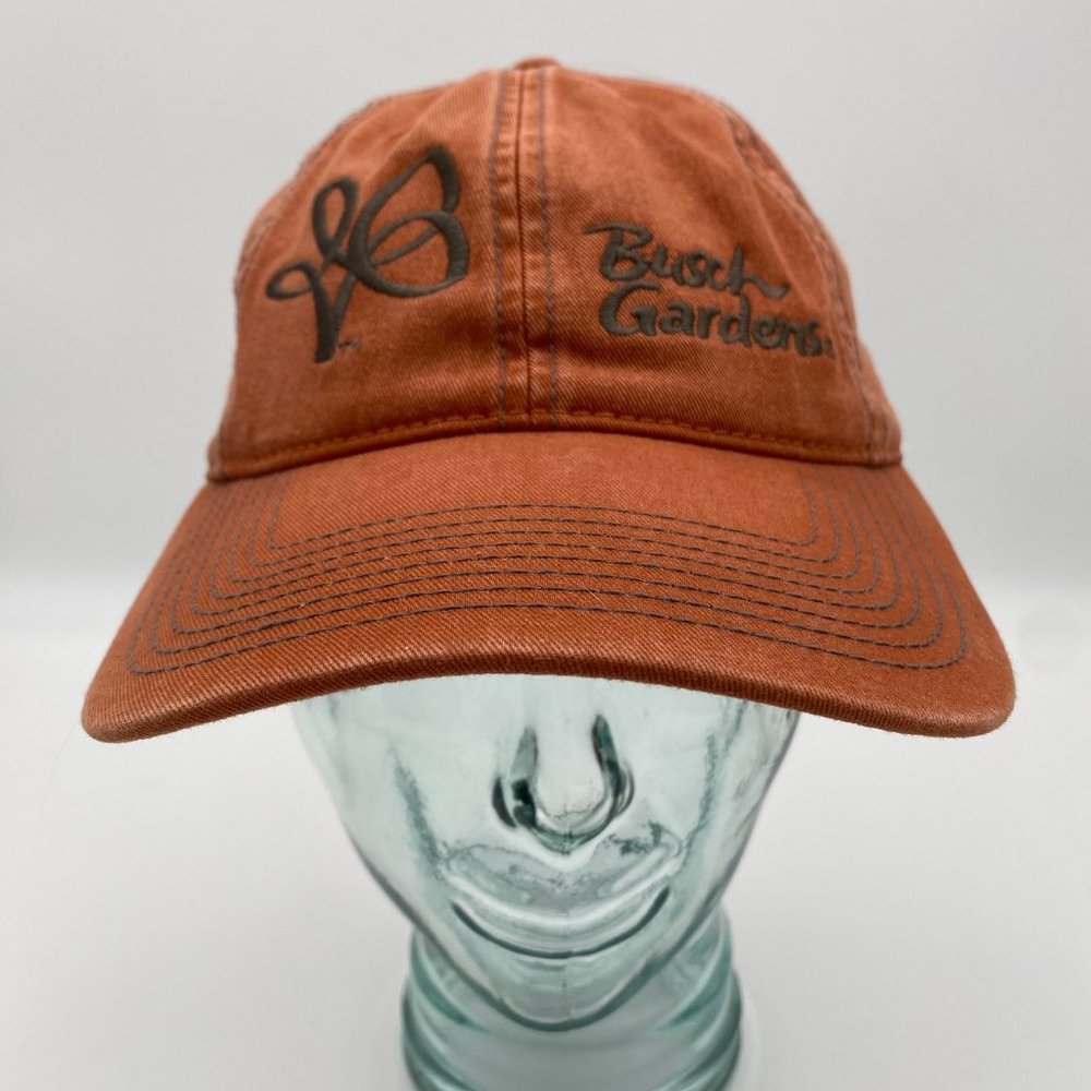 Busch Gardens Strapback Baseball Hat Cap Embroidered Fahrenheit Headwear Orange